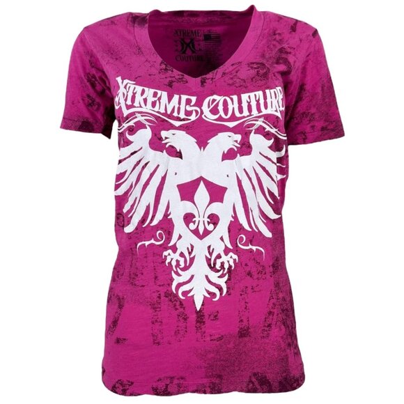 Xtreme Couture By Affliction Women's T-shirt Rain - Picture 5 of 12
